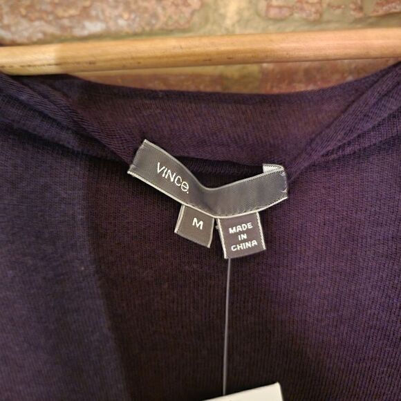 Vince Wool Blend Boatneck Sweater Dark Purple NWT - Picture 3 of 6